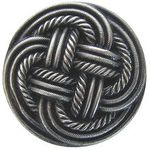 Classic Weave Cabinet Knob, Antique Pewter