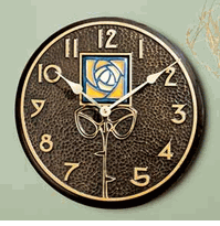 Clocks, Amber Dard Hunter Rose Clock In French Bronze
