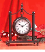 Clocks Antique Copper Brass, Hanging Bankers Clock 8 1/4" Tall