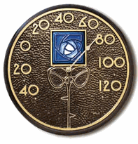 Clocks, Blue Dard Hunter Rose Clock In French Bronze