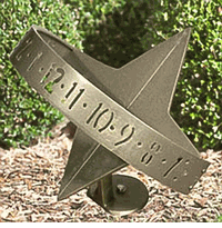 Clocks Weathered Bronze/Aluminum, Sun Clock Sundial