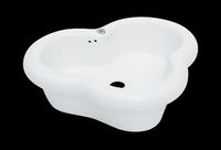 Clover White Vitreous China Over Counter Vessel Sink
