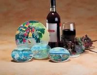 Coasters Multi Sandstone, Wine trivel and Coaster Set