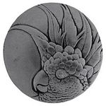 Cockatoo Cabinet Knob, Brilliant Pewter, Facing Right