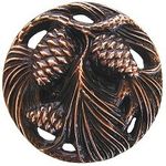 Cones & Boughs Cabinet Knob, Antique Copper