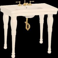 Console Sinks, Bella Epoque Deluxe 4 Leg Bone Console Sink (8" Spread)