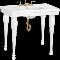 Console Sinks, Bella Epoque Deluxe 4 Leg White Console Sink (8" Spread)
