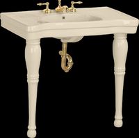 Console Sinks, Bella Epoque Deluxe Bone Console Sink (8" Spread)
