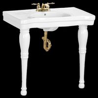 Console Sinks, Bella Epoque Deluxe White Console Sink (4" Spread)