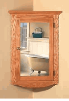 Corner Cabinets Natural Oak, Corner Medicine Cabinet