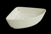 Corner Sinks, Ottowa Bone Vitreous China Countertop Corner Vessel Sink
