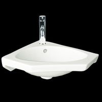 Corner Sinks, White Vitreous China Alexander Corner Wall Sink