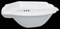 Corner Sinks, White Vitreous China Capital Corner Wall Sink
