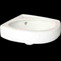 Corner Sinks, White Vitreous China Kylee Corner Wall Sink