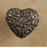 Cottage Lace Heart Pewter Cabinet Knob/Pull