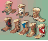Cowboy Boot Christmas Ornaments Collection