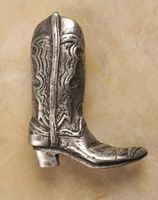 Cowboy Boot Pewter Medium Cabinet Knob/Pull (Right Face)