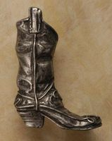 Cowboy Boot Small Pewter Cabinet Knob/Pull (Right Face)