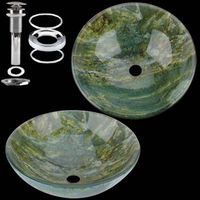 De Aarde Multi Colored Glass Vessel Sink