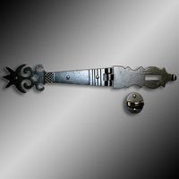 Decorative Black Wrought Iron, 14-1/2" Hasp