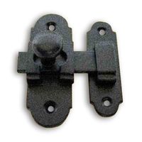 Decorative Black Wrought Iron, 3" Cabinet Slide Latch