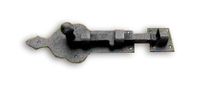 Decorative Black Wrought Iron, 4" Slide Bolt