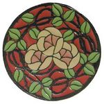 Delaney's Rose Cabinet Knob, Rose/Dark Brass