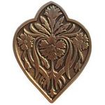 Dianthus Cabinet Knob, Antique Brass