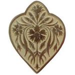 Dianthus Cabinet Knob, Antique Brass/Saffron