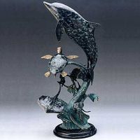 "Dolphin Seaworld" Metal Art Sculpture