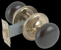 Door Knob Passage Sets Black Porcelain, 2 3/8" Passage Set