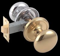 Door Knob Passage Sets Bright Brass & Chrome, 2 3/8" Passage Set