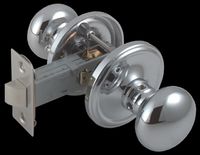 Door Knob Passage Sets Bright Chrome, Colonial2 3/8" Passage Set