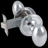 Door Knob Passage Sets Bright Chrome, Oval, 2 3/8" Passage Set