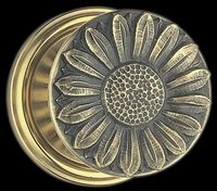 Door Knob Privacy Sets Antique Solid Brass, Victorian, 2 3/4" Backset Privacy Set