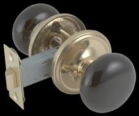 Door Knob Privacy Sets Black Solid Brass, 2 3/4" Backset Privacy Set