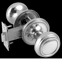 Door Knob Privacy Sets Bright Chrome, Braided, 2 3/8" Privacy Set