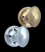Door Knob Privacy Sets Bright Chrome/Brass, 2 3/4" Backset Privacy Set
