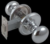 Door Knob Privacy Sets Bright Chrome, Colonial 2 3/4" Backset Privacy Set
