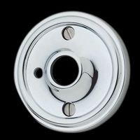 Door Knob Roses Bright Chrome, 2 1/2" Roses