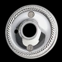 Door Knob Roses Bright Chrome, 2 1/2" Roses