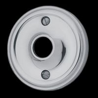 Door Knob Roses Bright Chrome, 2 1/2" Roses w/out Holes