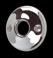Door Knob Roses Bright Chrome, 2" Rose