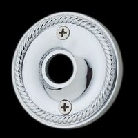 Door Knob Roses Bright Chrome, Braid, 2 1/2" Roses (Passage Only)