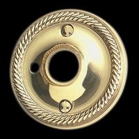 Door Knob Roses Bright Solid Brass, 2 1/2" Roses