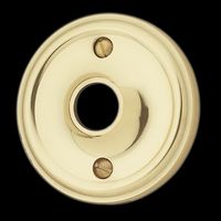 Door Knob Roses Bright Solid Brass, 2 1/2" Roses w/out Holes
