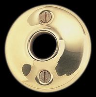 Door Knob Roses Bright Solid Brass, 2" Stamped Rose