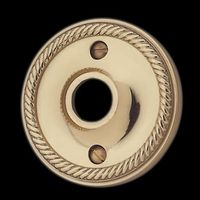 Door Knob Roses Bright Solid Brass, Braided 2 1/2" Roses w/out Holes