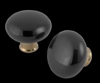 Door Knobs Black Porcelain, Knobs Only