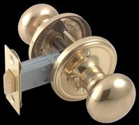 Door Knobs Bright Brass, 2 3/4" Privacy Set